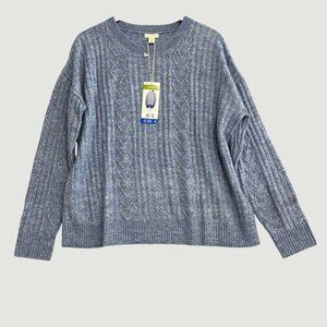 Legendary Outfitters Cozy Cable Knit Sweater Blue Heather Womne's  L  M0174
